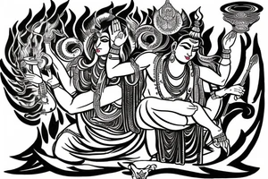 Lord Shiva creating universe tattoo idea