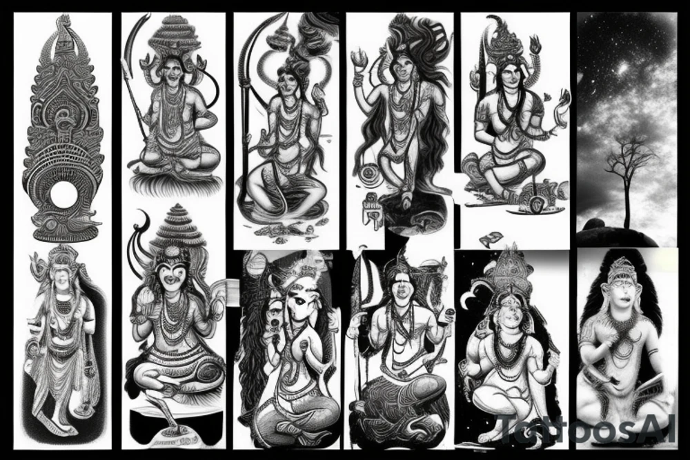 Lord Shiva creating universe tattoo idea
