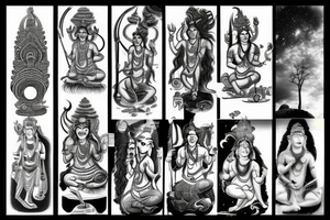 Lord Shiva creating universe tattoo idea