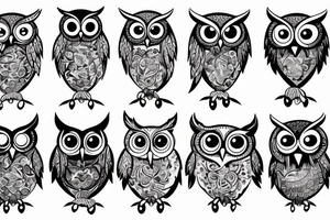 skeptical owl tattoo idea