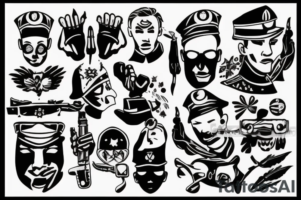 Soldier can't afford to cry tattoo idea