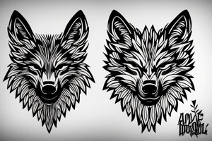 wolf head tattoo idea