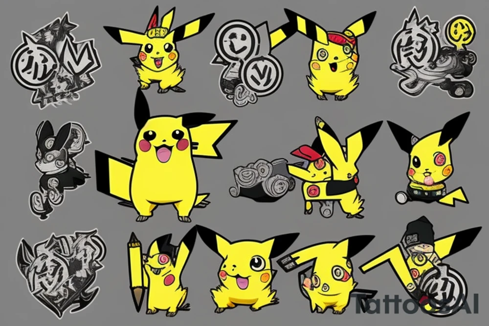 Pikachu as naruto tattoo idea