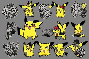 Pikachu as naruto tattoo idea