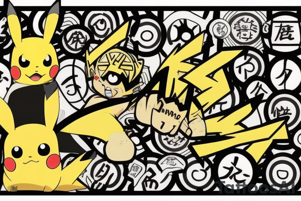 Pikachu as naruto tattoo idea