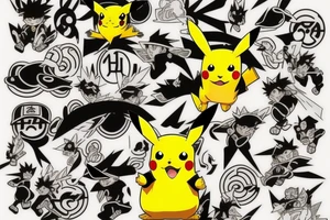 Pikachu as naruto tattoo idea