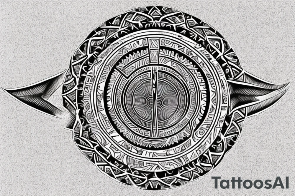 Egyptian eye symbol on playing card tattoo idea