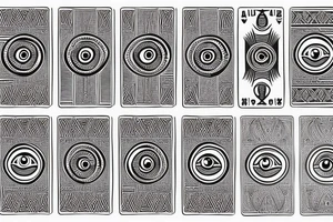 Egyptian eye symbol on playing card tattoo idea