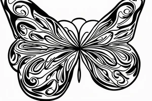butterflies on a blank line of music tattoo idea
