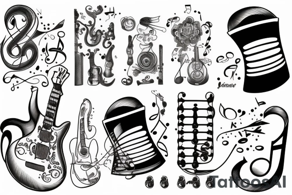 line of music tattoo idea