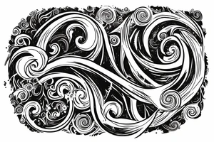horizontal sword with words “you wake the movement” swirling around it tattoo idea
