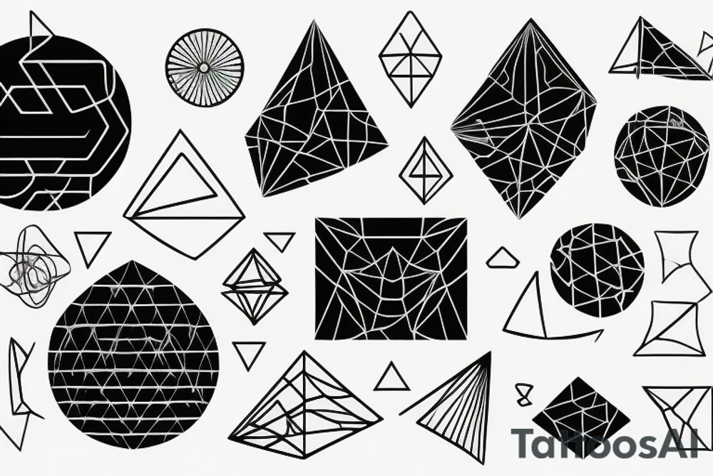 geometric scorpio with only lines and cercles, no filling tattoo idea