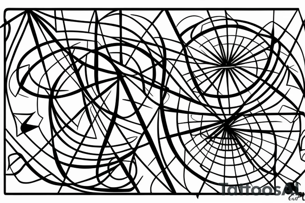 geometric scorpio with only lines and cercles, no filling tattoo idea