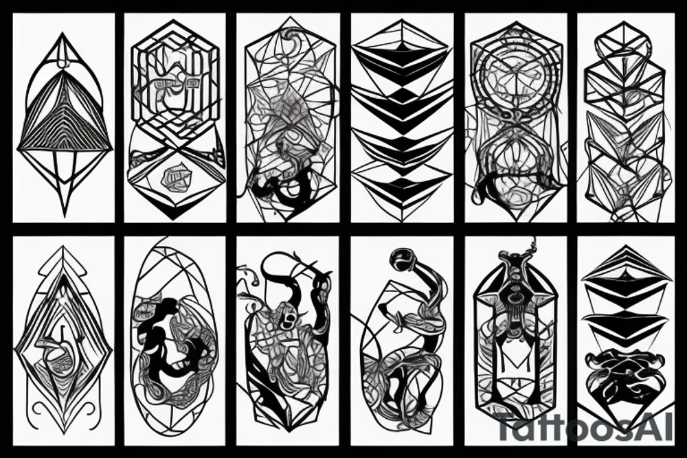 geometric scorpio tattoo idea