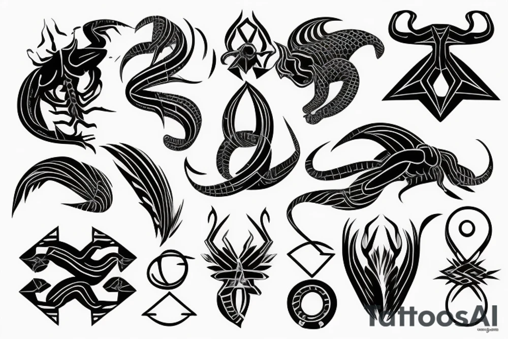 geometric scorpio tattoo idea
