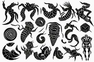 geometric scorpio tattoo idea