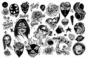 Sad and happy tattoo idea