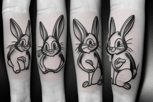 bugs bunny with a hat tattoo idea
