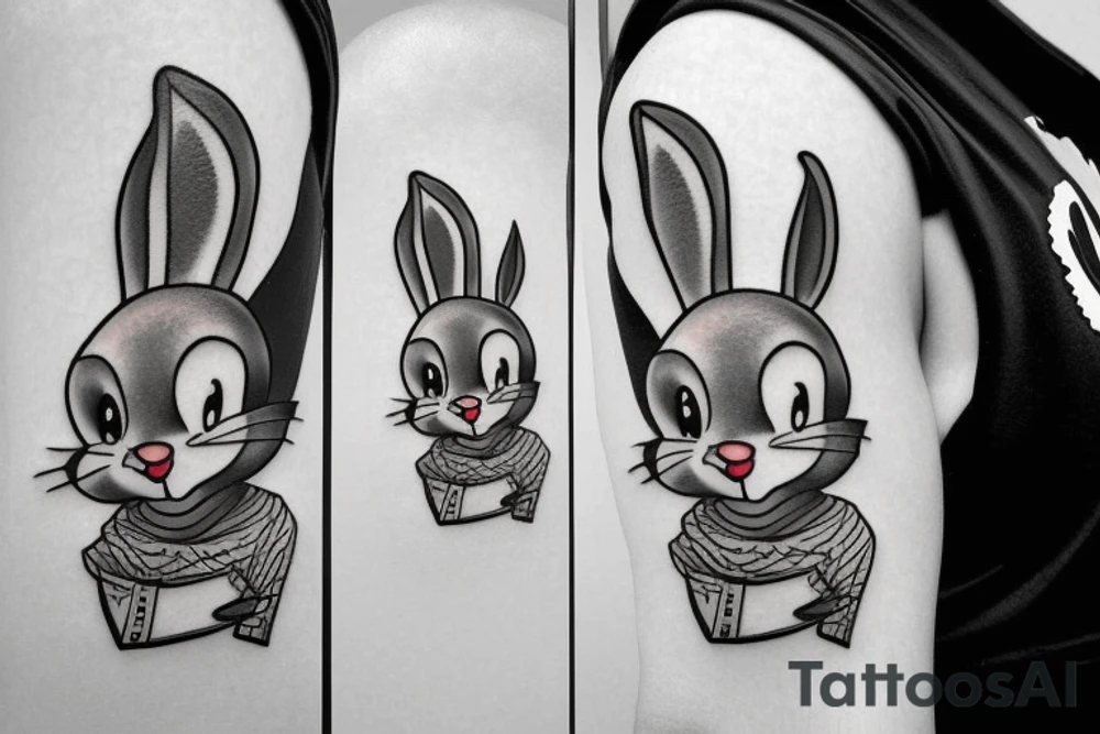bugs bunny with a hat tattoo idea