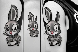 bugs bunny with a hat tattoo idea