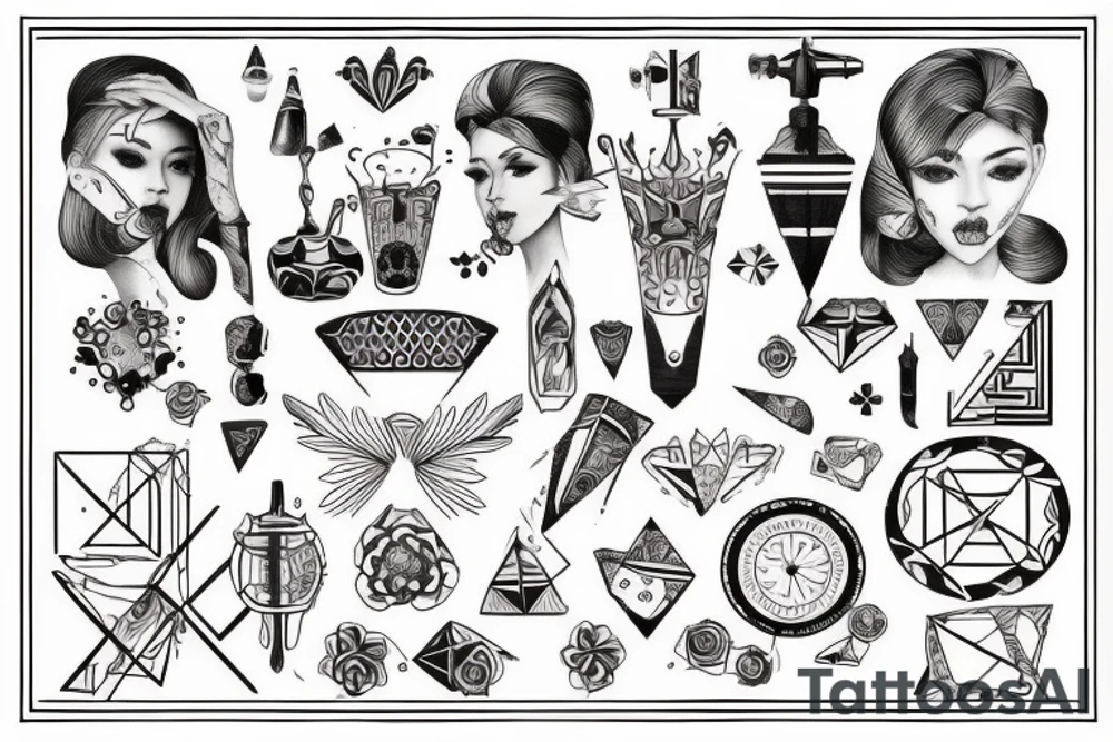 микросхема киберпанк голова tattoo idea