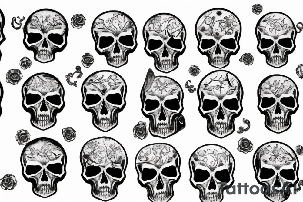 Melting skull tattoo idea