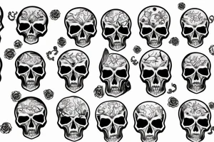 Melting skull tattoo idea