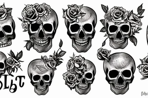 Melting skull tattoo idea