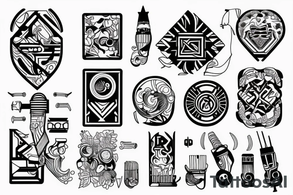 chip connection lines tattoo idea