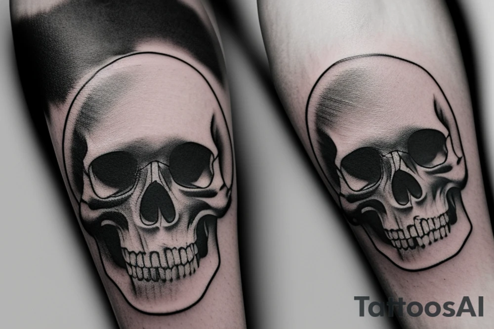 A cigarette with smoke coming out forming a skull tattoo idea