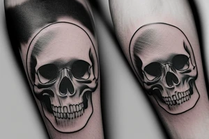 A cigarette with smoke coming out forming a skull tattoo idea
