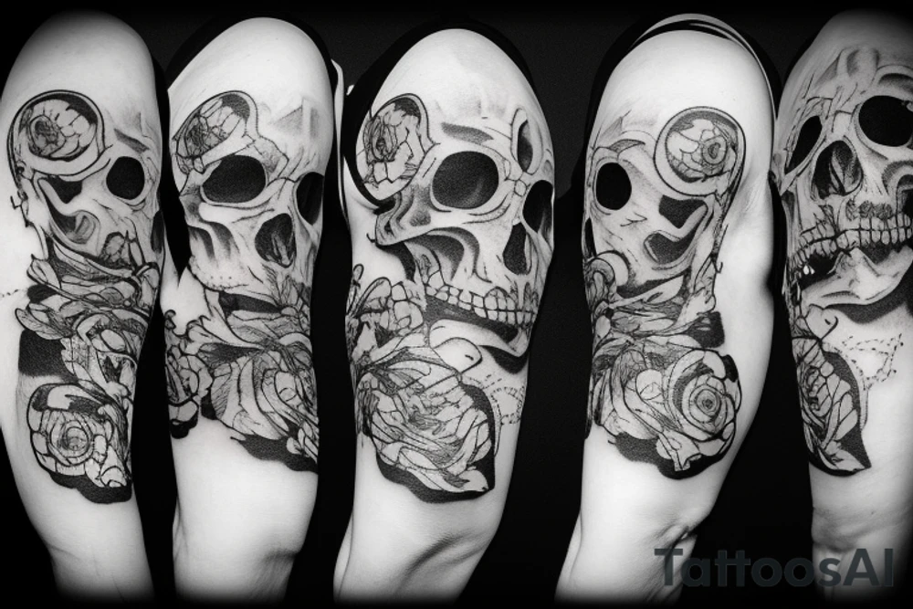 A cigarette with smoke coming out forming a skull tattoo idea A cigarette with smoke coming out forming a skull tattoo idea