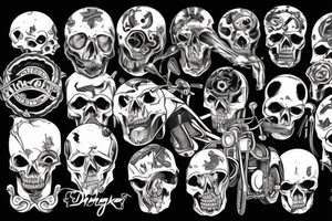 Dark, horror, motorcycle tattoo idea