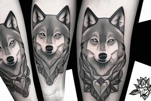 wolf. forest. tattoo idea
