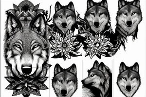 wolf. forest. tattoo idea