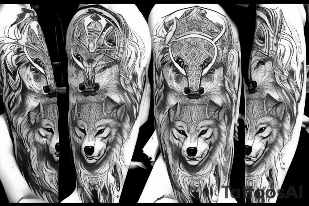 wolf. Vikings, forrest tattoo idea