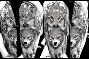 wolf. Vikings, forrest tattoo idea