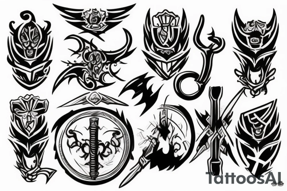 Warrior fighting tattoo idea