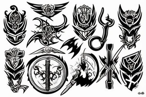 Warrior fighting tattoo idea