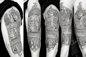 Warrior fighting tattoo idea