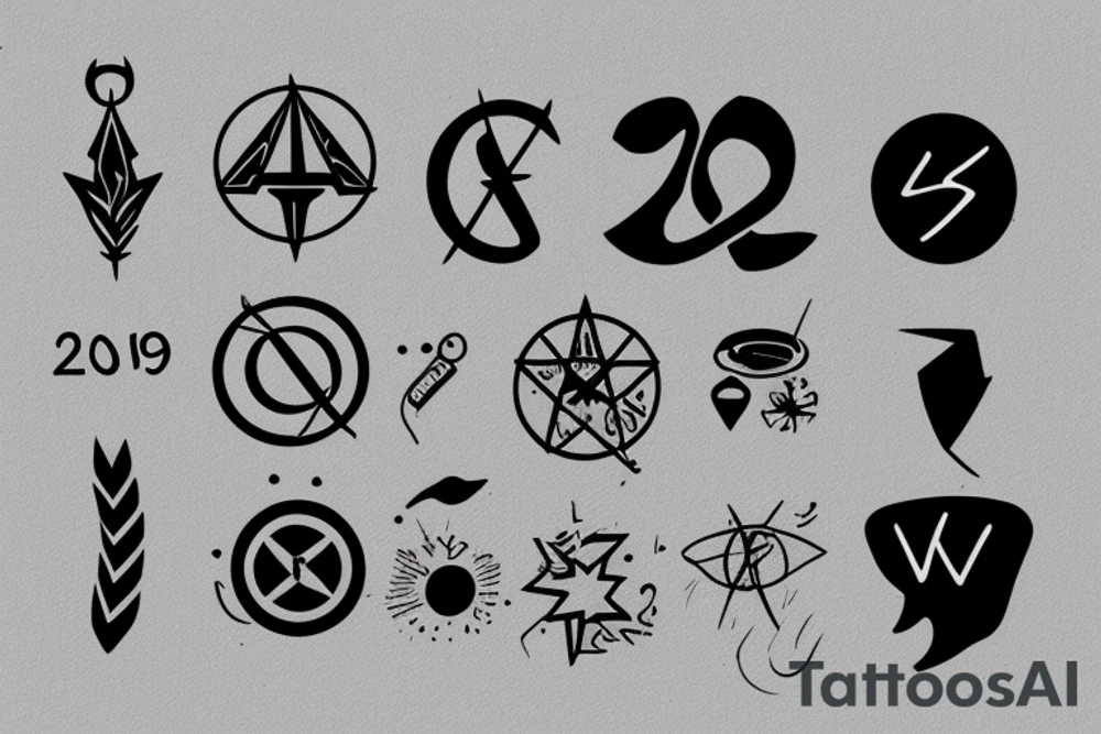 Write 2019 and add some freedom symbol tattoo idea