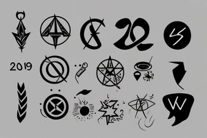 Write 2019 and add some freedom symbol tattoo idea