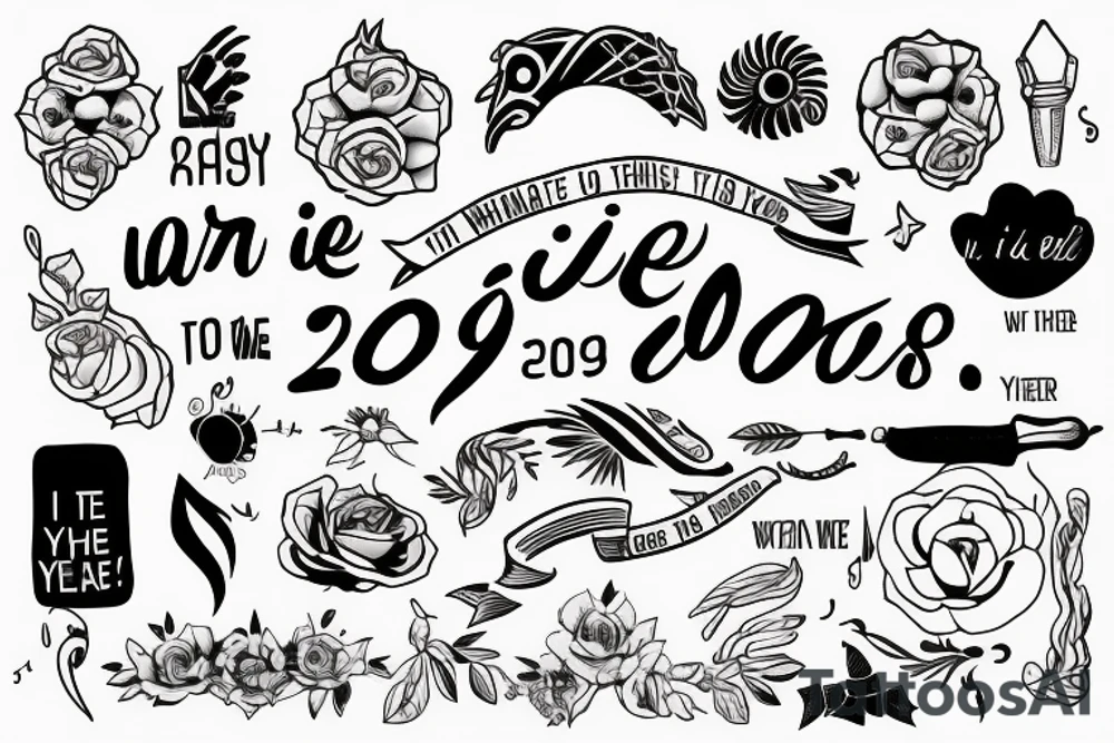 Write 2019, it is the year, I decided that i am going to be free tattoo idea
