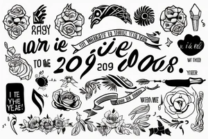 Write 2019, it is the year, I decided that i am going to be free tattoo idea