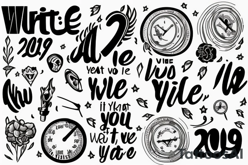 Write 2019, it is the year, I decided that i am going to be free tattoo idea