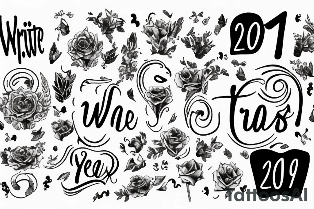 Write 2019, it is the year, I decided that i am going to be free tattoo idea