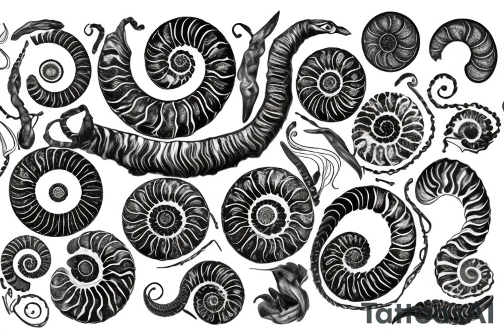 ammonite tattoo idea
