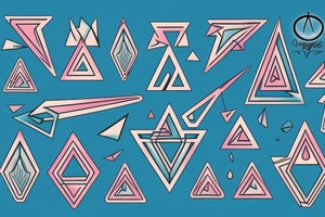 triangle with a wave inside tattoo idea