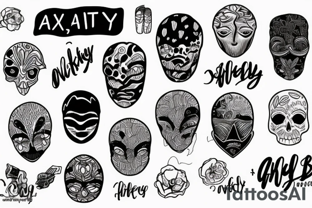 Anxiety, overthinking, thoughts tattoo idea