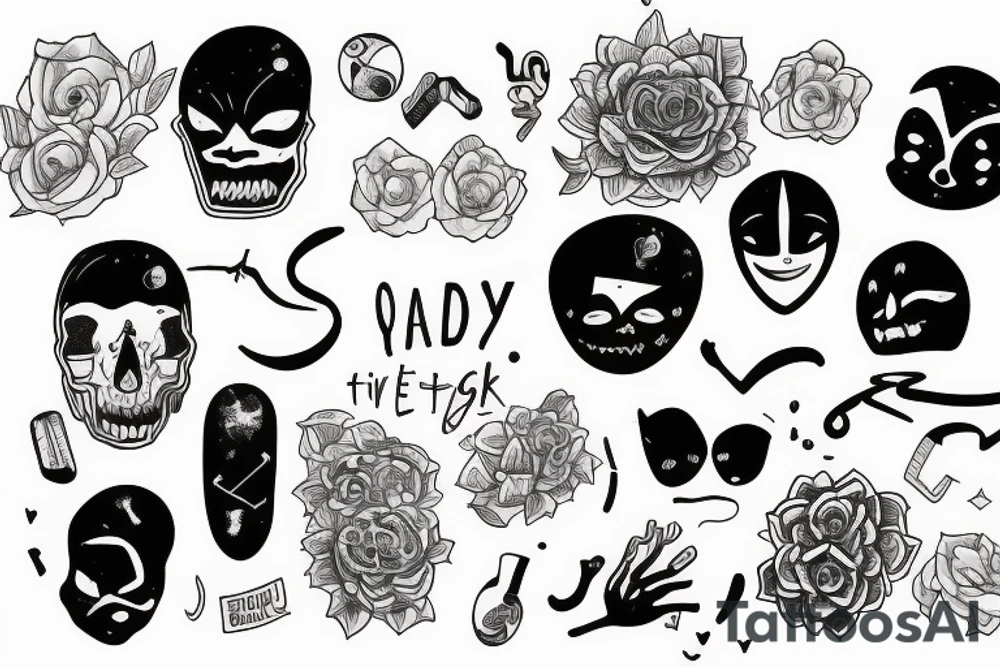 Anxiety, overthinking, thoughts, sad tattoo idea
